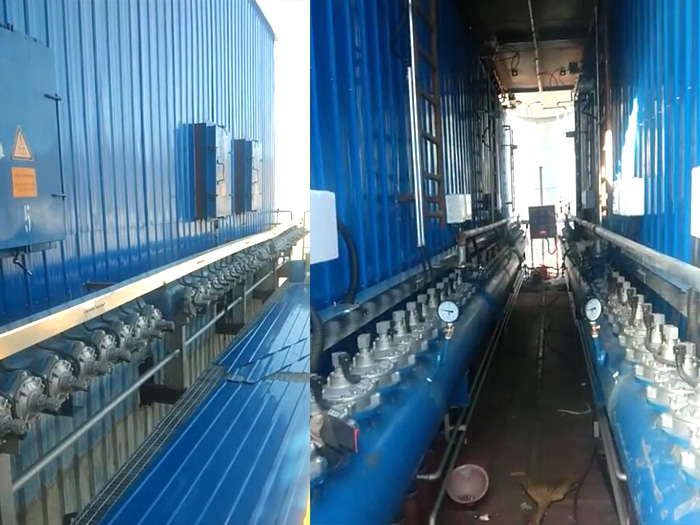 山東蓬萊水泥廠電除塵器改造布袋除塵器現場施工圖